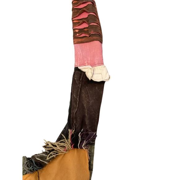 Fabric Owl Hobo Bag Cotton Blue Brown Hippie Bohemian Indie Emo Crow Patchwork - Picture 5 of 12